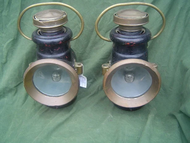 P & H car oil lamp set Powell & Hammer 1910 ‘s  auto olie lampen PKW oellampen