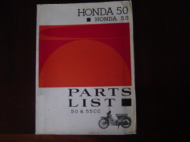 HONDA 50  C100 en C105  1963 parts list  50 cc en 55 cc