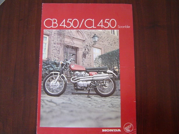 HONDA CB450 CL450 Scrambler  CB 450 CL 450 folder prospect