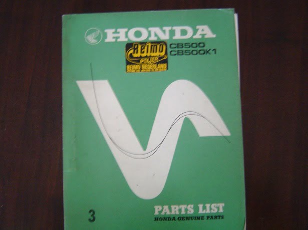 HONDA CB500 K1 1973 parts list  CB 500 K1