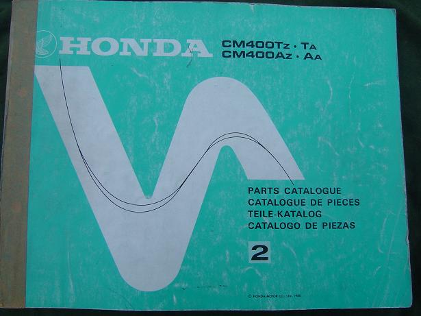 HONDA CM 400 Tz en CM 400 Az 1980 parts catalogue
