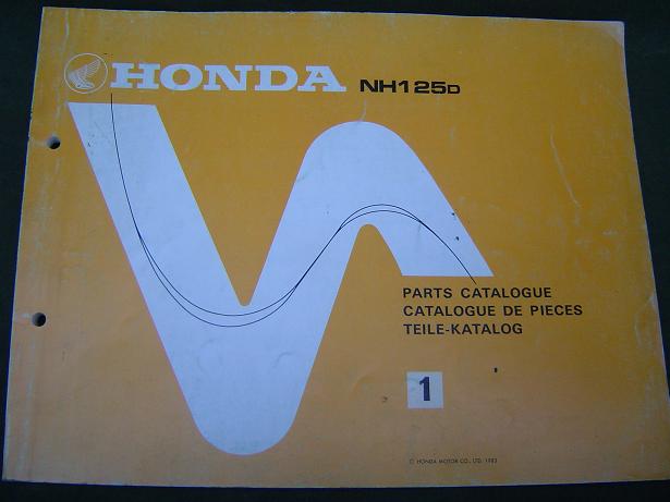 HONDA NH 125 1983 parts catalogue