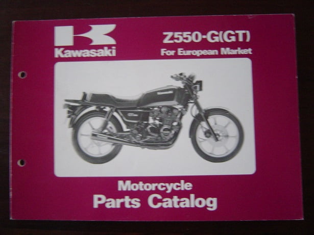 KAWASAKI Z550 – G GT 1982 parts catalog Z 550 onderdelen boek