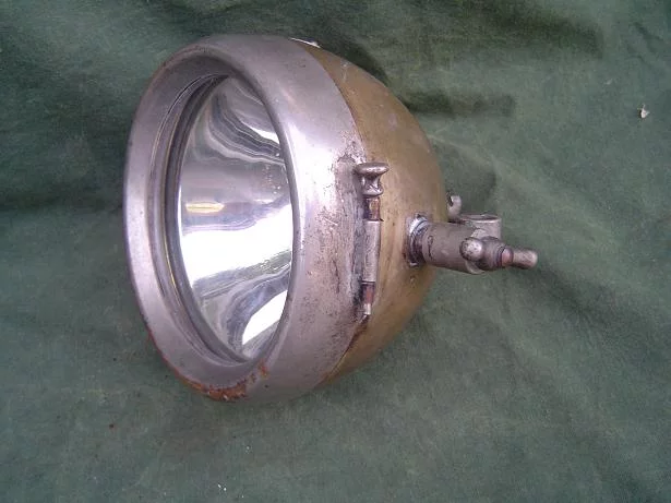 motorfiets koplamp WARMINGTON LONDON 1920’s motorcycle headlamp Reserved gereserveerd