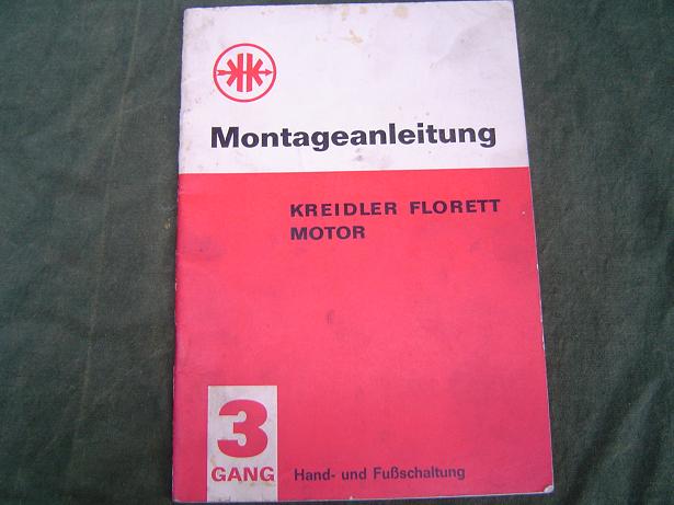KREIDLER FLORETT 1964 3 gang motor montageanleitung