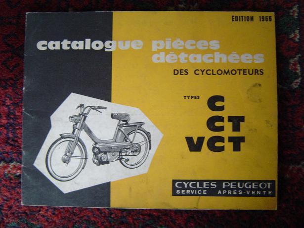 PEUGEOT 1965  types C CT VTC onderdelen boek