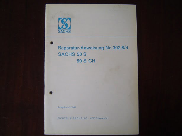 SACHS 50 S 1968 5 gang Breitwand reparatur anweisung 48 cc werkplaatsboekje