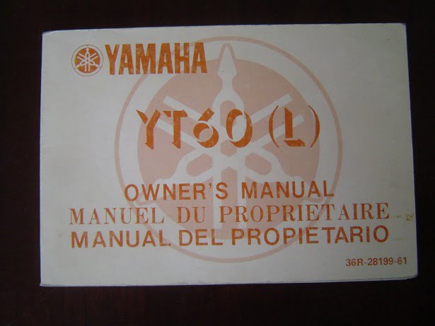 YAMAHA YT60 L 1983 owner ‘s manual trike  YT 60