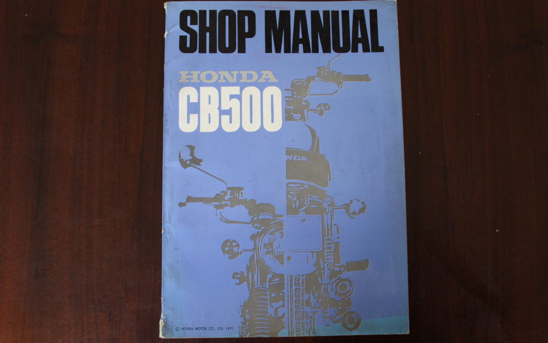 HONDA CB500 1971 shop manual CB 500 four SOHC