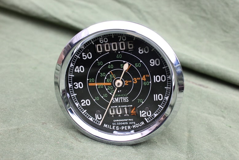 SMITHS SC3304/19 1476 120 MPH chronometric speedometer mijlen teller tacho Reserved gereserveerd