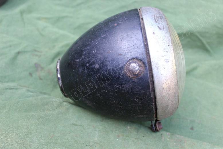 motorfiets koplamp HASAG ?? motorcycle headlamp scheinwerfer 1930’s O.S. ammeter