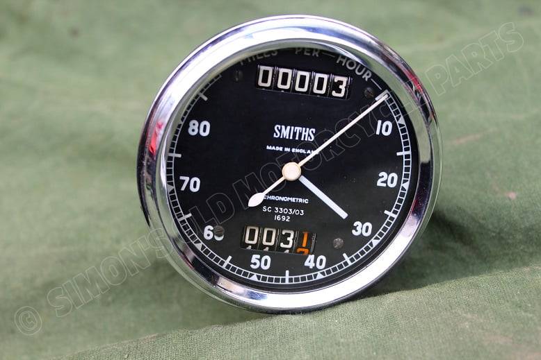 SMITHS SC3303/03 80 Mls chronometric speedometer tacho mijlenteller