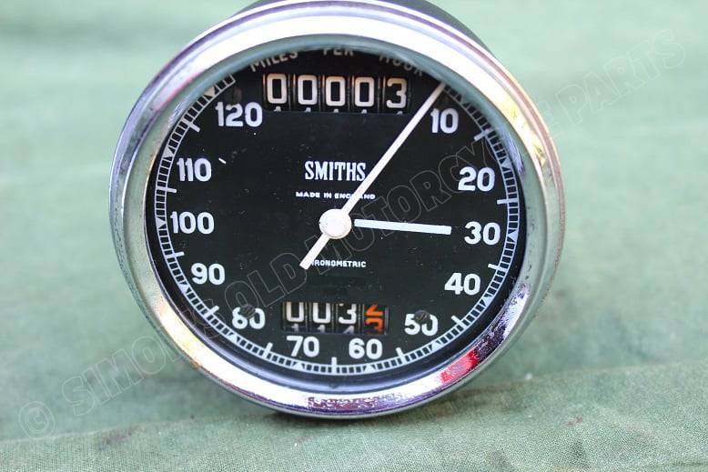 SMITHS chronometric 120 Mph mijlenteller speedometer tacho