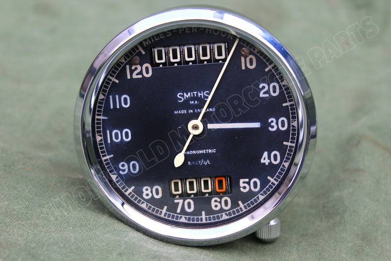 SMITHS S467/3/L 120 Mph chronometric speedometer mijlenteller tacho