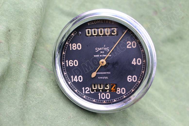 SMITHS S467/7/L 180 KM chronometric kilometer teller speedometer  tacho