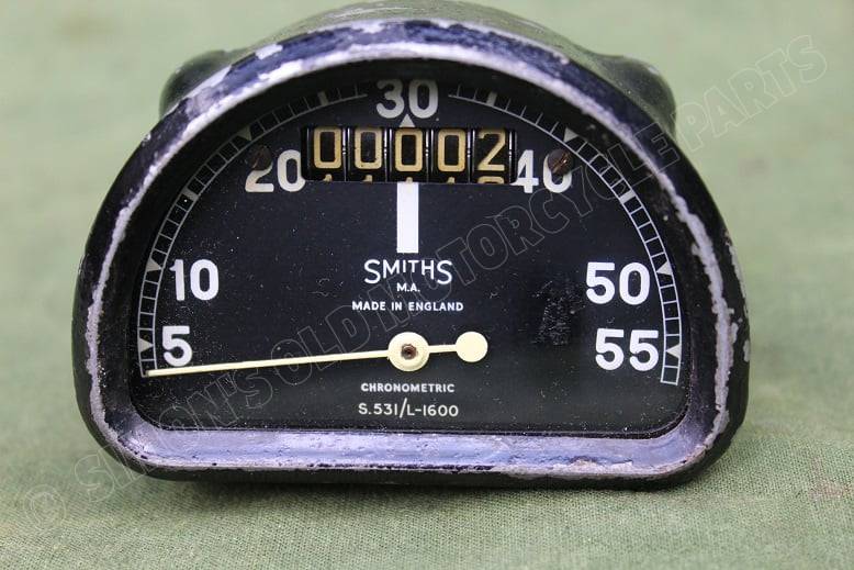 SMITHS S531/L 55 Mph D type chronometric speedometer mijlenteller tacho