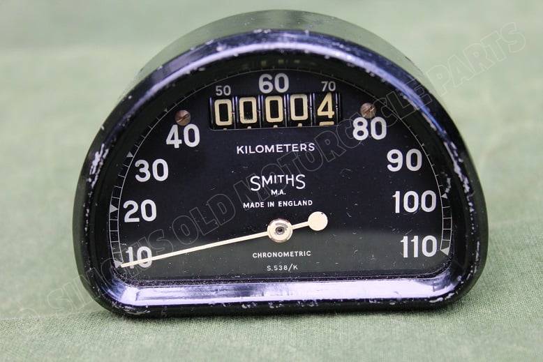 SMITHS S538 K 110 KM D type chronometric kilometer teller speedometer  tachometer