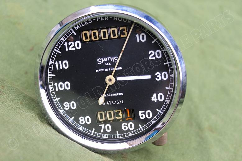SMITHS S433/3/L 120 Mph chronometric mijlenteller tacho speedometer HELD reserved