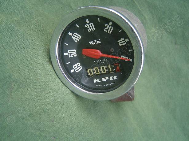 SMITHS X 80411/1/2  1100 60 KM 1950’s bromfiets kilometerteller tacho moped speedometer