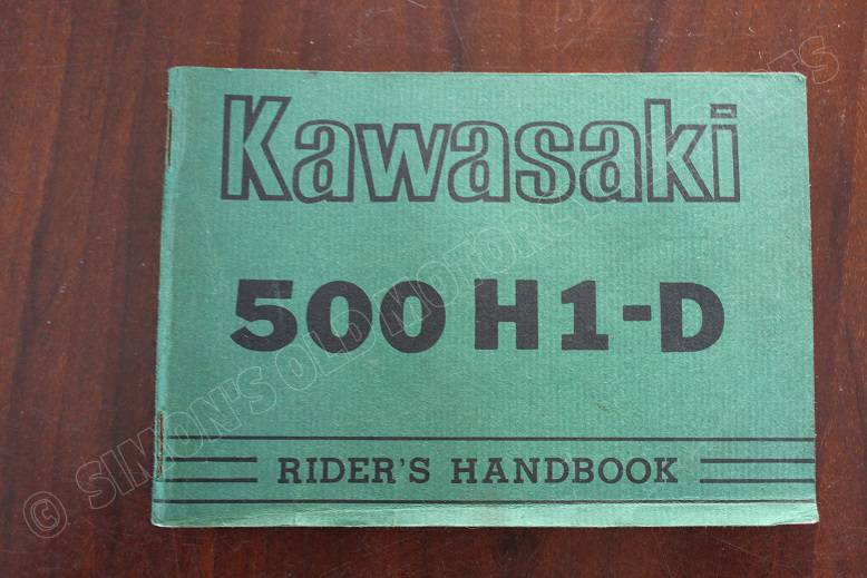KAWASAKI 500 H1-D 1972 rider’s handbook / owner’s manual