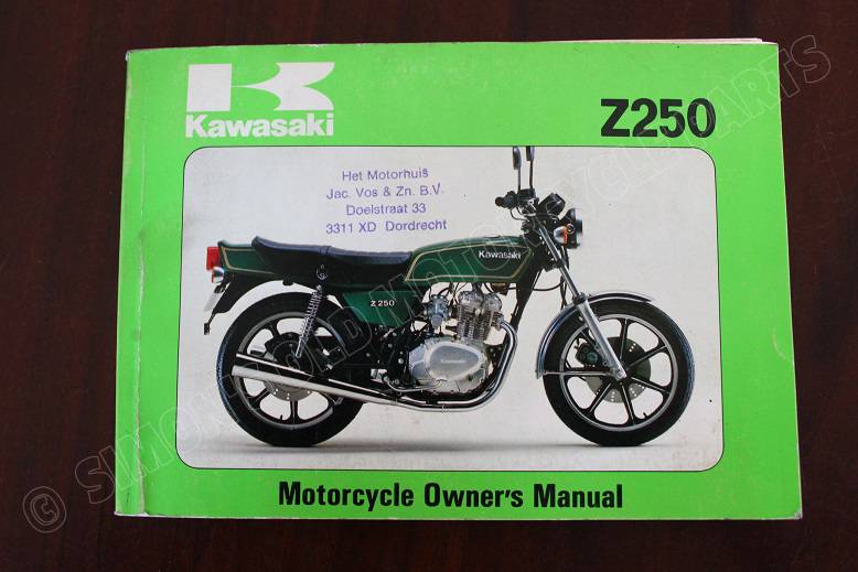 KAWASAKI Z250 1978 owner’s manual Z 250 instructie boekje