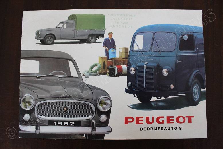 PEUGEOT 1962  model 403U D4B bedrijfs wagens verkoop folder