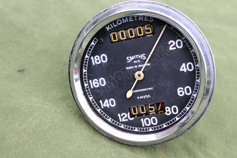 SMITHS S467/7/L 180 KM chronometric kilometerteller speedometer tacho ARIEL ??