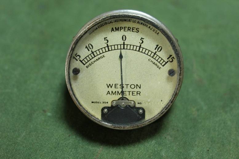 Weston 15-15 model 354  ampere meter ammeter ampermesser 1920 / 1930 Harley Henderson