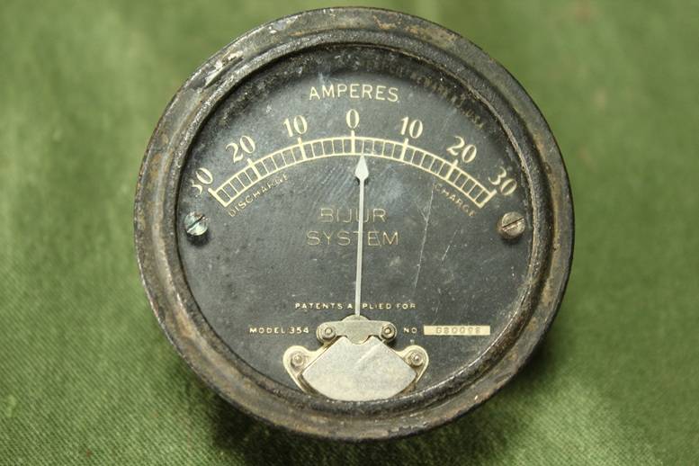 Bijur System Weston 30-30 ampere meter ammeter ampermesser 1920’s / 1930’s  USA